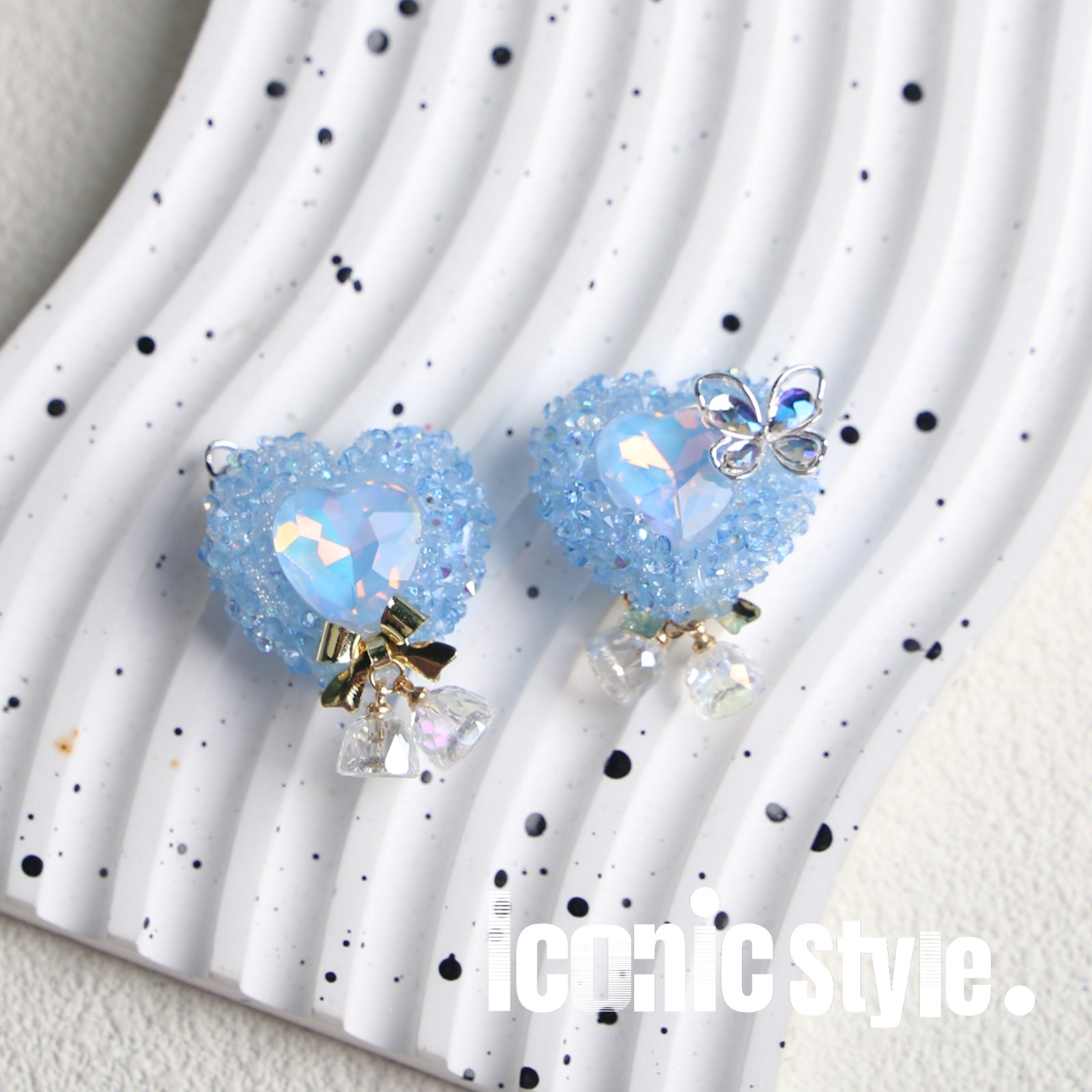 Wholesale 5PCS Angel Wing Butterfly Crystal Bell Love Diamond DIY Jewelry Accessories Loose Beads